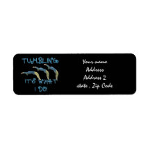 Tumbling it's what I do gymnast Custom Return Address Labels