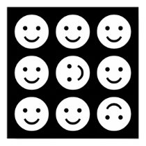 Tumbling Smileys - Black and White posters by artberry Tumbling Smileys - Black and White posters