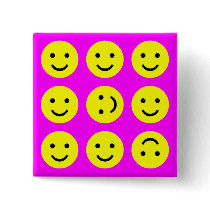 Tumbling Smileys - Magenta Pink buttons