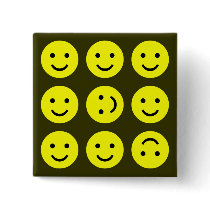 Tumbling Smileys - On Brown buttons