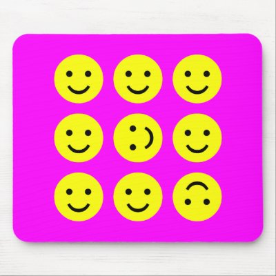 smiley background. Tumbling Smileys - On Magenta