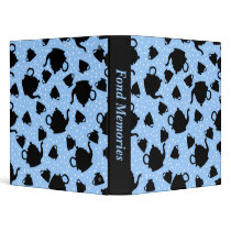 Tumbling Tea Party Vinyl Binder