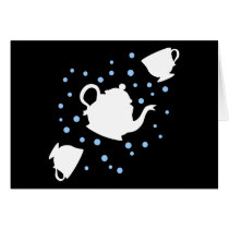 Tumbling Tea Party Greeting Cards