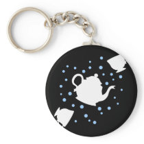 Tumbling Tea Party Keychain