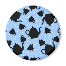 Tumbling Tea Party Fridge Magnets