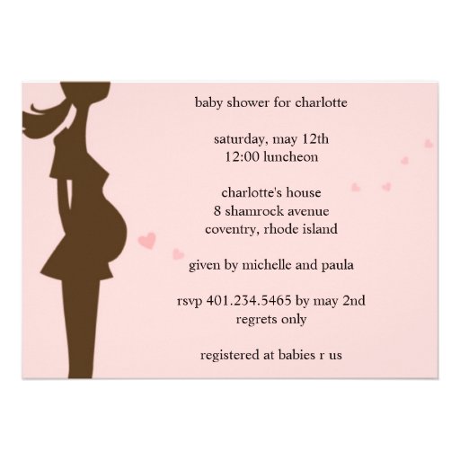 tummy love; baby shower custom invites
