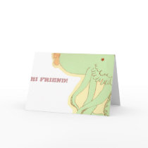 Tummy Time: Peter, "hi friend!" card by eponinny Tummy Time: Peter, "hi friend!" card