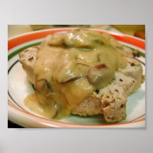 Tuna Mushrooms Sauces Print