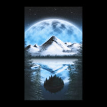 Tundra Moonrise Canvas Print canvas prints