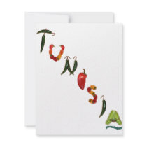 Tunisia Chili Peppers Custom Invitations