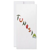 Tunisia Chili Peppers Rack Card Template