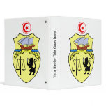 Tunisia Coat of Arms detail 3 Ring Binder