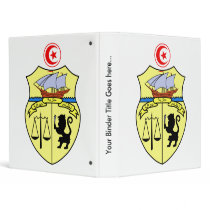 Tunisia Coat of Arms detail 3 Ring Binder