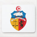 Tunisia Coat of Arms Mousepad by FlagTshirts Tunisia Coat of Arms Mousepad