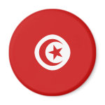 Tunisia Fisheye Flag Magnet