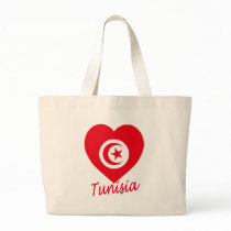 Tunisia Flag Heart bags