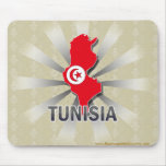Tunisia Flag Map 2.0 Mouse Pads