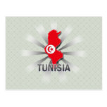 Tunisia Flag Map 2.0 Postcard