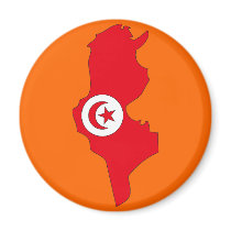 Tunisia flag map magnets