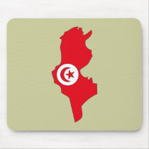 Tunisia flag map mousepads