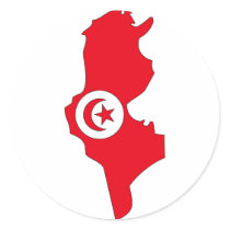 Tunisia flag map stickers