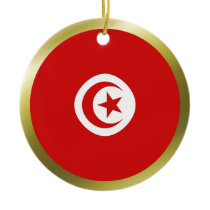Tunisia Flag Ornament