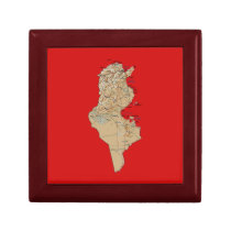 Tunisia Map Gift Box
