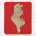 Tunisia Map Mousepad