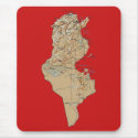 Tunisia Map Mousepad