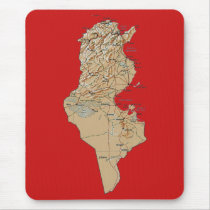 Tunisia Map Mousepad