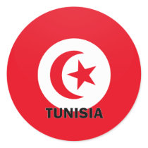 Tunisia Roundel quality Flag Round Stickers