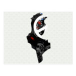 Tunisia Trendy Peace Sign with Tunisian map Post Card