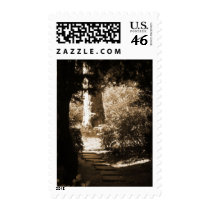 Tunnel From Bushes In Sepia Colour Postage Stamps
