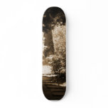 Tunnel From Bushes In Sepia Colour Custom Skateboard