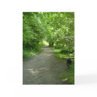 Tunnel of Leaves Greeting Card card
