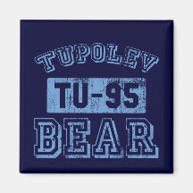 Tupolev Bear - BLUE Refrigerator Magnets