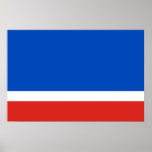 Turaw, Belarus, Belarus flag Poster