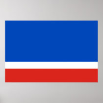 Turaw, Belarus, Belarus flag Print