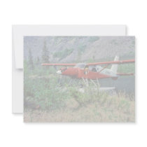 Turbine Beaver N754 Floatplane on Lake invitations