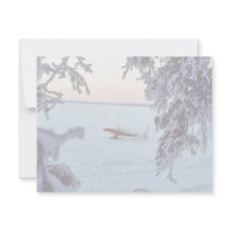 Turbine Beaver N754 on Snow Personalized Invites