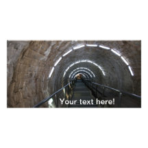 Turda salt mine tunnel custom photo card