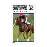 Turf Horse Race Postage Stamp