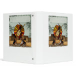 Turkey Acoustic Guitar Hay bale Thanksgiving 3 Ring Binder