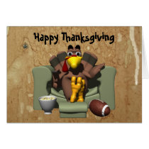 Turkey and Football Thanksgiving Card cards