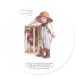 Turkey and Plum-Pudding Vintage Thanksgiving Round Sticker