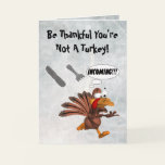 Turkey Attack Thanksgiving Card