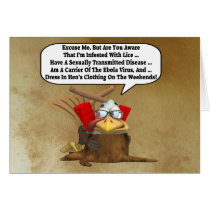 Turkey Begs For Life Thanksgiving Card cards