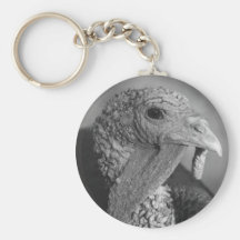 Turkey Black and White Key Chains