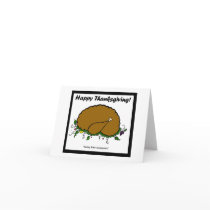 Turkey Brain "Happy Thanksgiving" Card