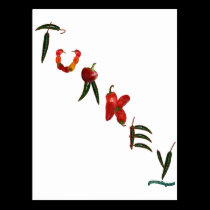 Turkey Chili Peppers postcards